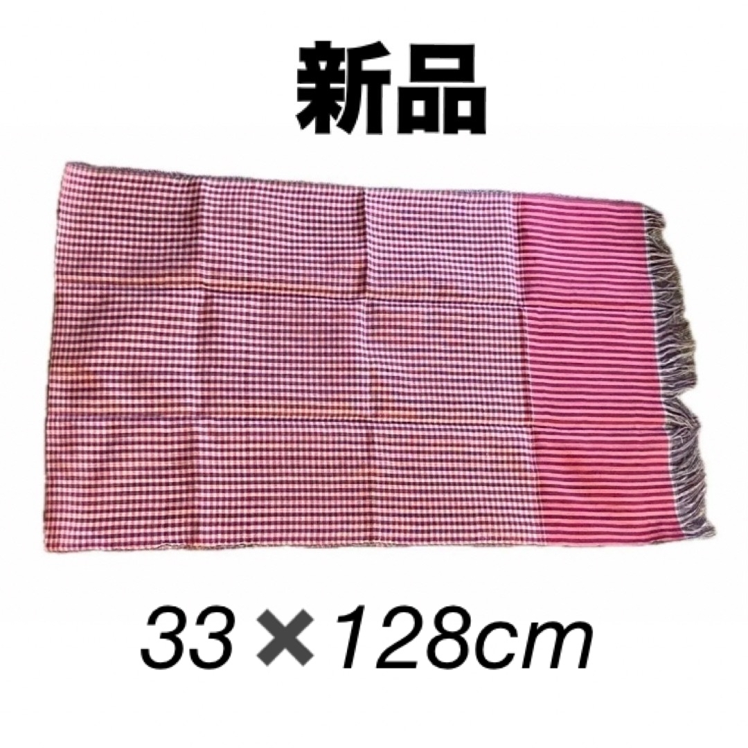 【新品未使用】 ベトナム製　ピンク　ストール　リメイク　ハンドメイド レディースのファッション小物(ストール/パシュミナ)の商品写真