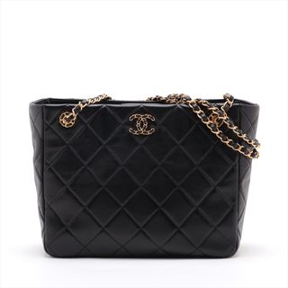 シャネル(CHANEL)のシャネル  ラムスキン  ブラック レディース トートバッグ(トートバッグ)