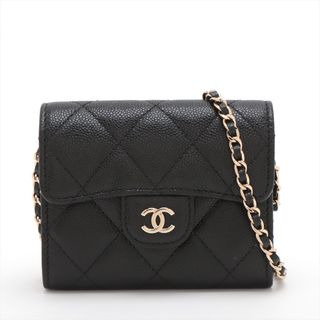 シャネル(CHANEL)のシャネル  キャビアスキン  ブラック レディース ショルダーバッグ(ショルダーバッグ)