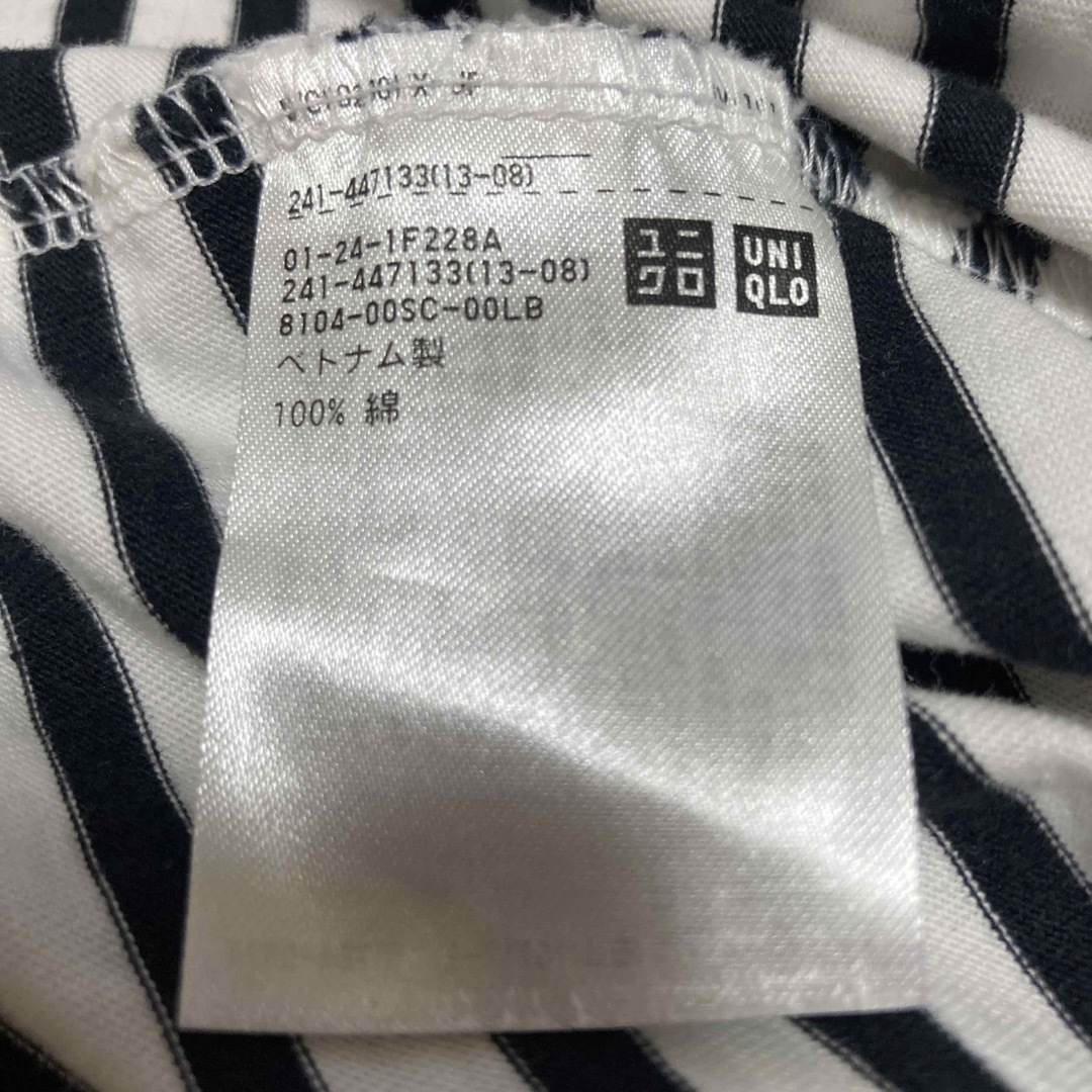 UNIQLO(ユニクロ)のユニクロ　スムースコットンシャツテールボーダー レディースのトップス(カットソー(長袖/七分))の商品写真