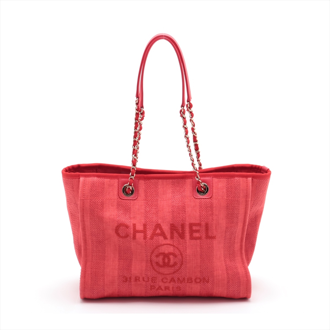 CHANEL(シャネル)のシャネル  ストロー  レッド レディース トートバッグ レディースのバッグ(トートバッグ)の商品写真