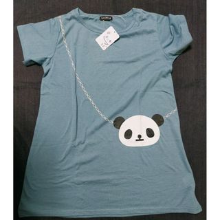 モスグリーン 緑色  Tシャツ パンダ パンダ柄(Tシャツ(半袖/袖なし))