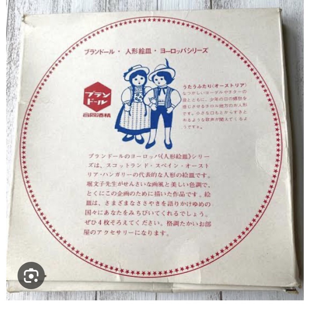 【レトロ】堀文子 ブランドール 人形絵皿 ヨーロッパシリーズ プラスチック皿 エンタメ/ホビーのコレクション(ノベルティグッズ)の商品写真