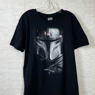 マンダロリアン　スターウオーズ　サイズＬ　黒ブラック　半袖Ｔシャツ　メンズ古着(Tシャツ/カットソー(半袖/袖なし))