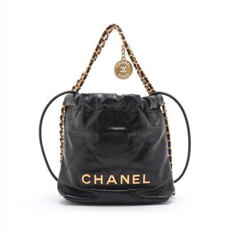 シャネル(CHANEL)のシャネル  ラムスキン  ブラック レディース ショルダーバッグ(ショルダーバッグ)