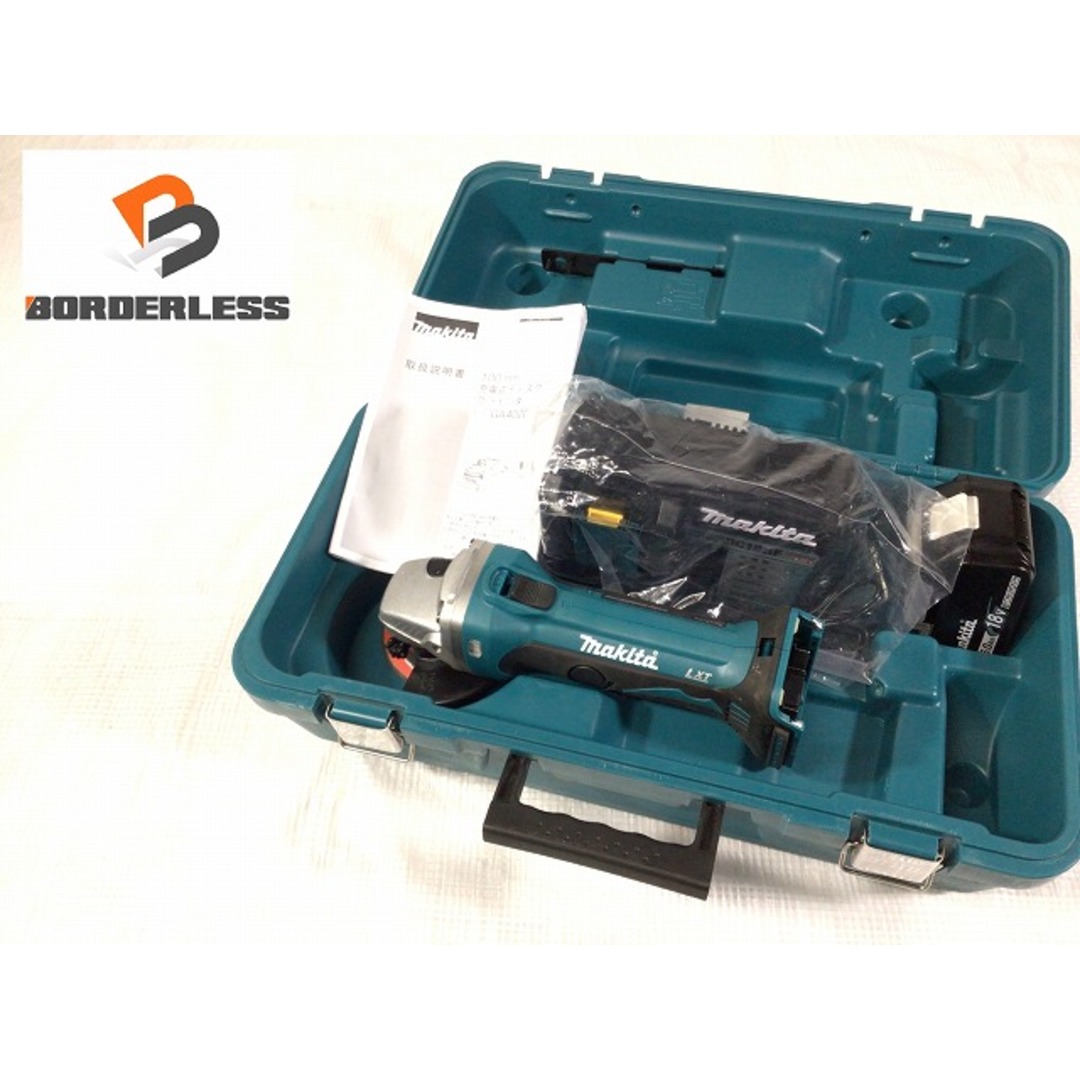 Makita(マキタ)の☆極美品☆makita マキタ 18V 充電式ディスクグラインダー GA402DRG バッテリー1個 BL1860B(18V 6.0Ah) 充電器 ケース付 90536 自動車/バイクのバイク(工具)の商品写真