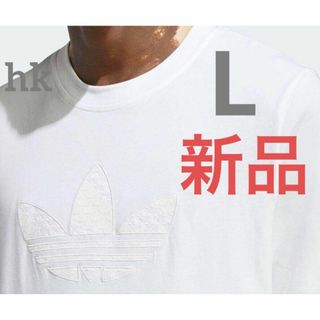 アディダス(adidas)のアディダスオリジナルス　モノグラム　トレフォイル　半袖　Tシャツ　L ホワイト(Tシャツ/カットソー(半袖/袖なし))