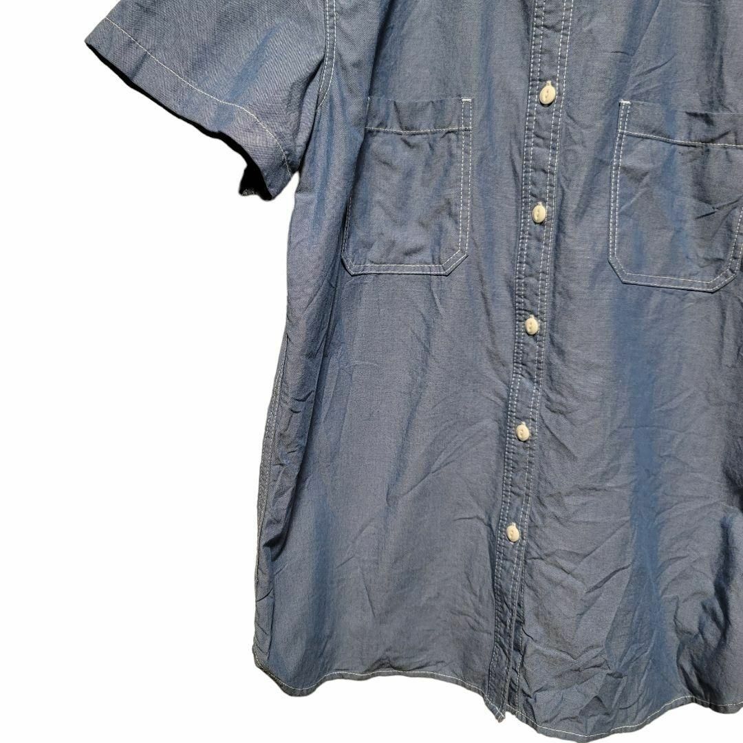 MUJI (無印良品)(ムジルシリョウヒン)の無印良品　【MUJI】　シャツ　半袖　シンプル　コットン　L レディースのトップス(シャツ/ブラウス(半袖/袖なし))の商品写真