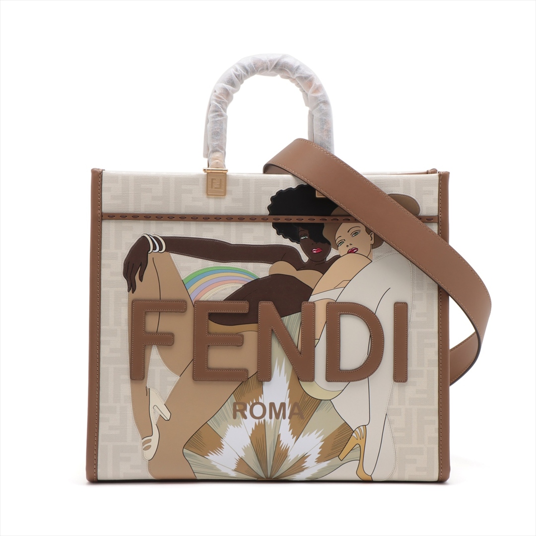 FENDI(フェンディ)のフェンディ サンシャイン PVC×レザー  マルチカラー レディース ハン レディースのバッグ(ハンドバッグ)の商品写真