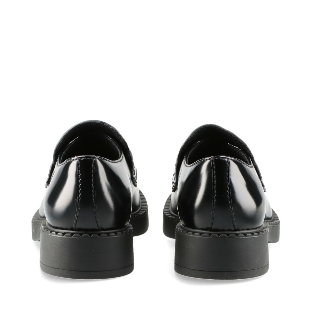 PRADA(プラダ)のプラダ チョコレート レザー US8 ブラック メンズ ローファー メンズの靴/シューズ(その他)の商品写真