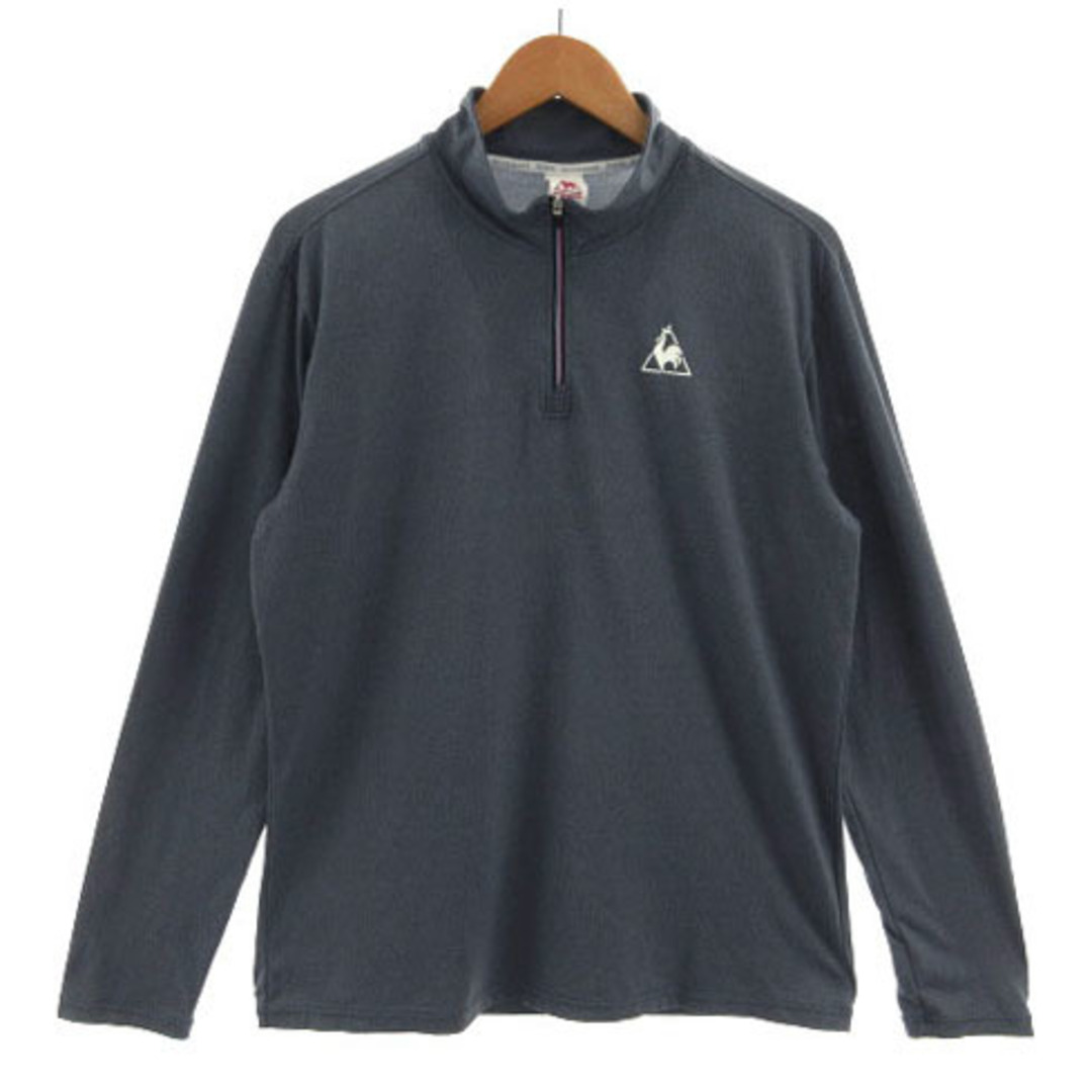 le coq sportif(ルコックスポルティフ)のルコックスポルティフ ハーフジップ長袖シャツ QTMMJB07 ロゴ 紺系 O スポーツ/アウトドアのスポーツ/アウトドア その他(その他)の商品写真