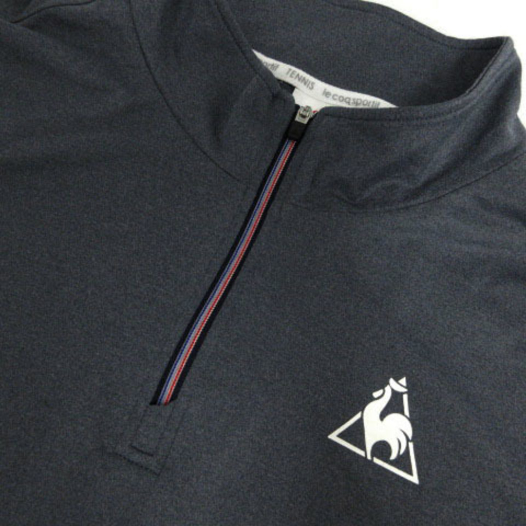 le coq sportif(ルコックスポルティフ)のルコックスポルティフ ハーフジップ長袖シャツ QTMMJB07 ロゴ 紺系 O スポーツ/アウトドアのスポーツ/アウトドア その他(その他)の商品写真