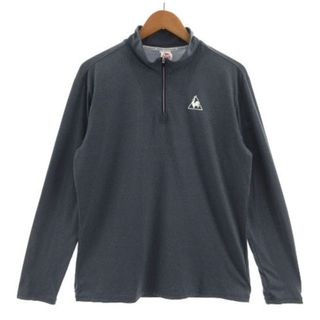 ルコックスポルティフ(le coq sportif)のルコックスポルティフ ハーフジップ長袖シャツ QTMMJB07 ロゴ 紺系 O(その他)