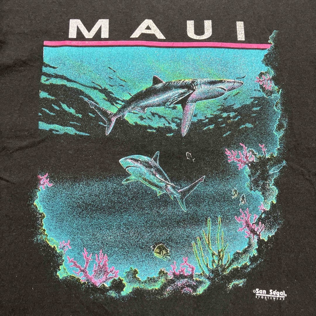 Anvil(アンビル)の90s『anvil』アンビル　Tシャツ　USA製　MAUI ヴィンテージ メンズのトップス(Tシャツ/カットソー(半袖/袖なし))の商品写真