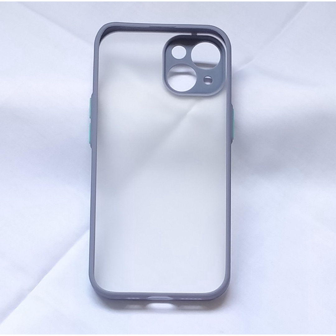iPhone case 15 マット ケース つや消し グレー シンプル 韓国 スマホ/家電/カメラのスマホアクセサリー(iPhoneケース)の商品写真