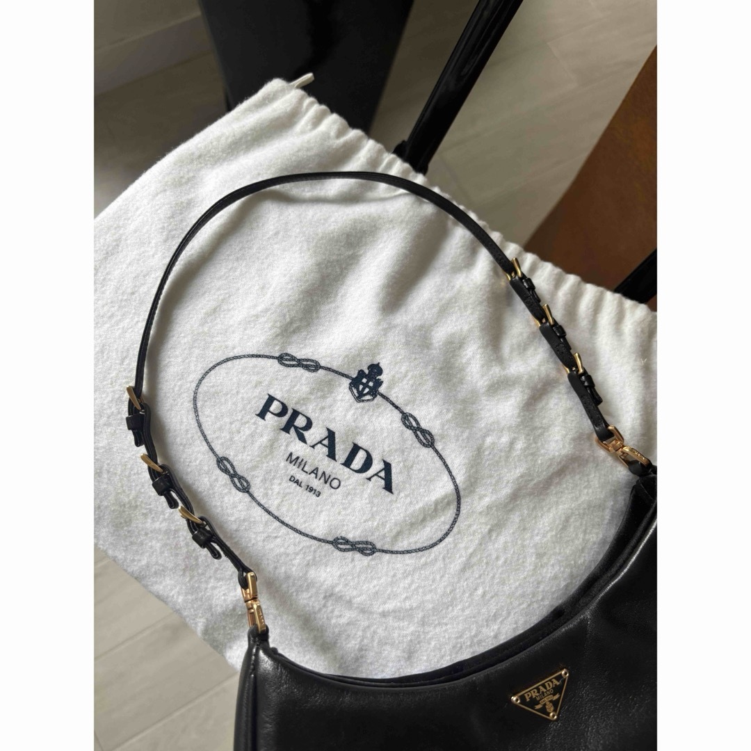 PRADA(プラダ)のPRADA プラダ レザー ハンドバッグ ワンショルダー ブラック レディースのバッグ(ハンドバッグ)の商品写真