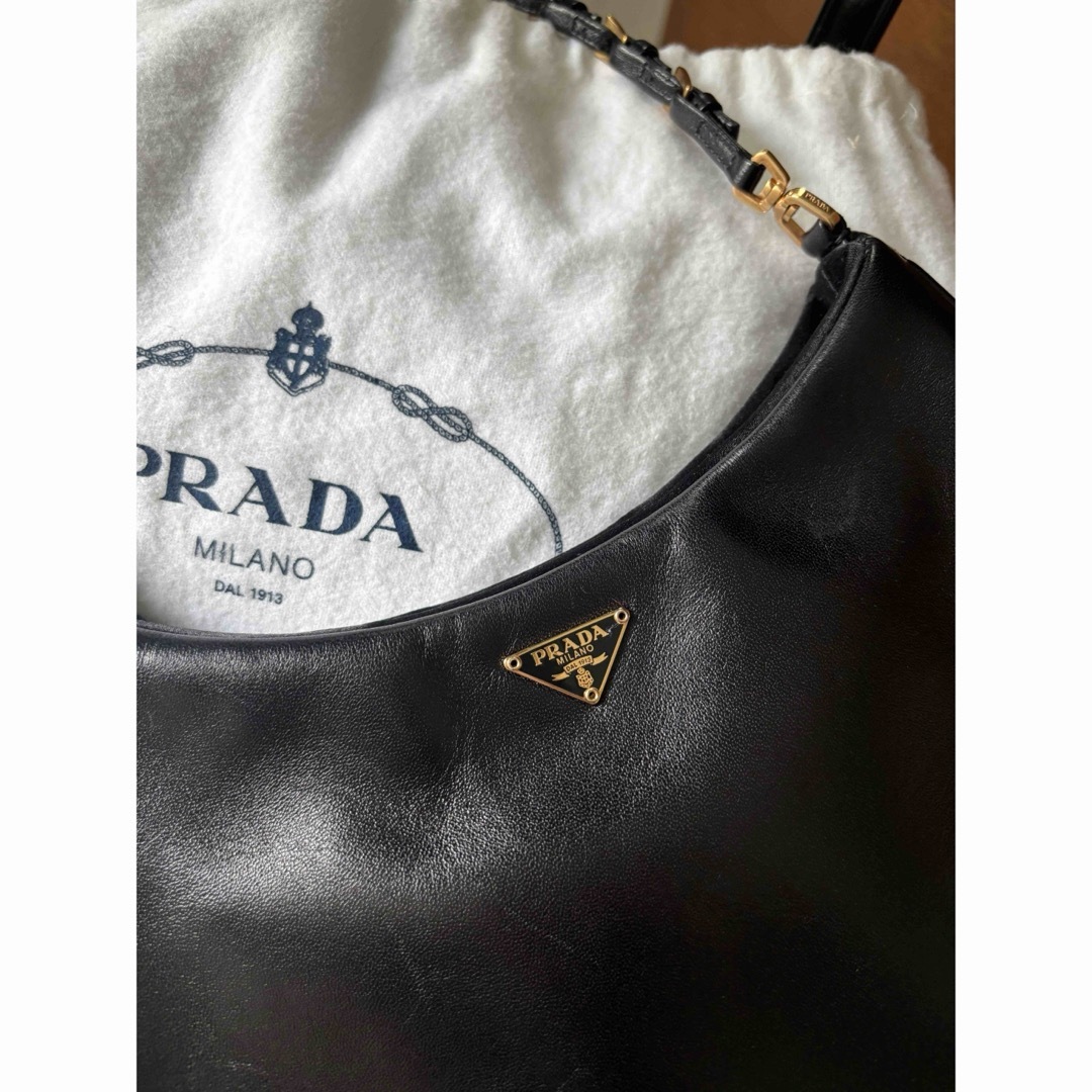 PRADA(プラダ)のPRADA プラダ レザー ハンドバッグ ワンショルダー ブラック レディースのバッグ(ハンドバッグ)の商品写真