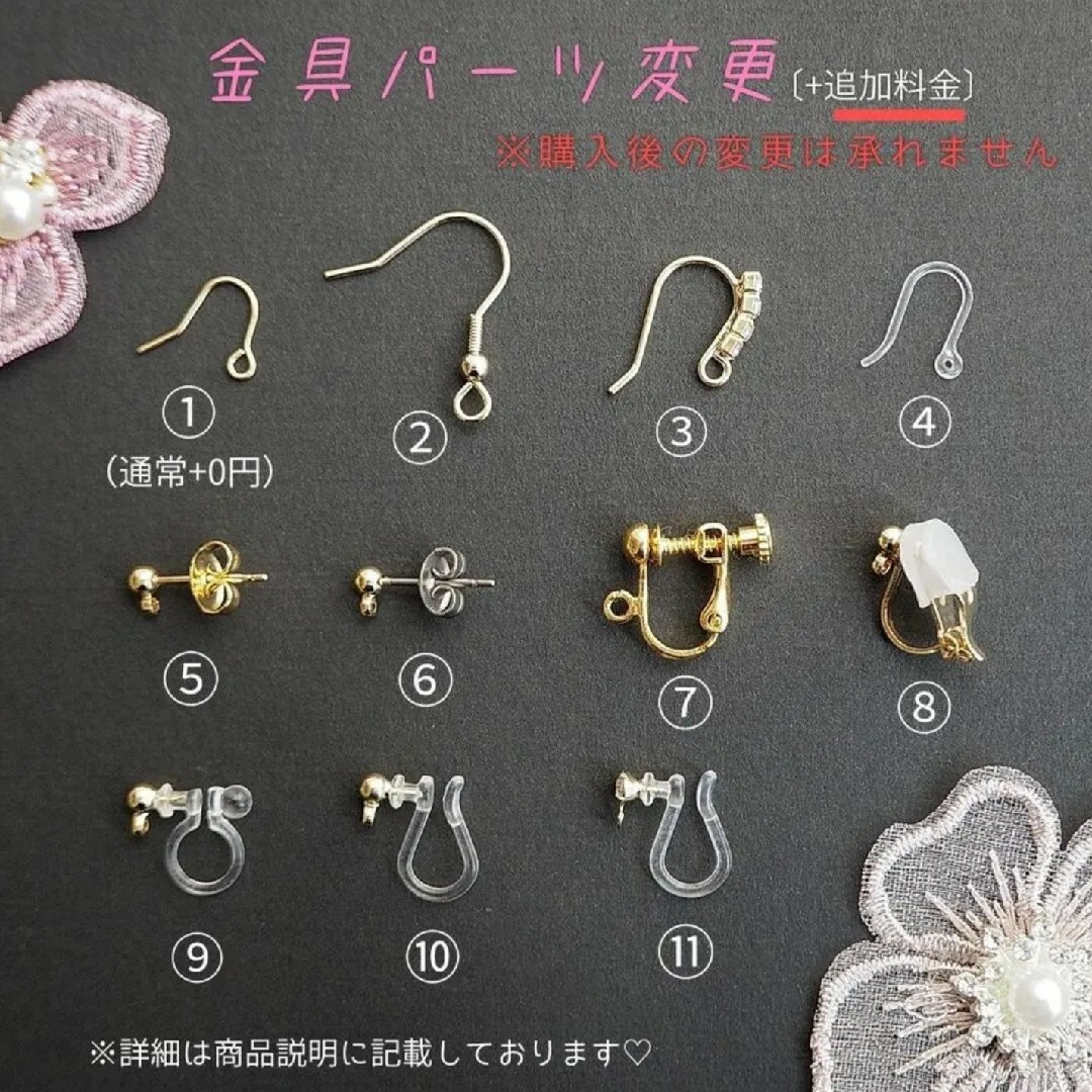 パープル♡3粒パールのゆらゆらピアス レディースのアクセサリー(ピアス)の商品写真