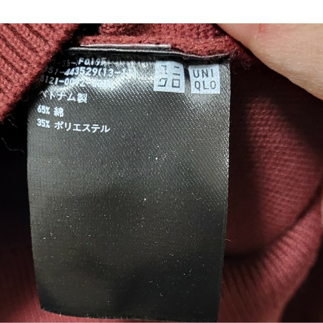 UNIQLO(ユニクロ)のユニクロ ウォッシャブルストレッチミラノリブクルーネックセーター  WINE M メンズのトップス(ニット/セーター)の商品写真