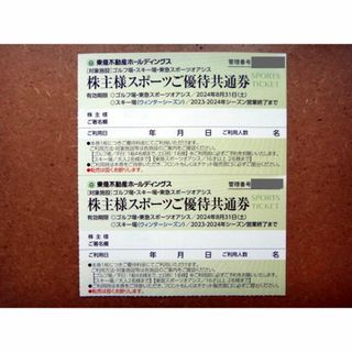 東急不動産株主様スポーツご優待共通券2枚セット(その他)