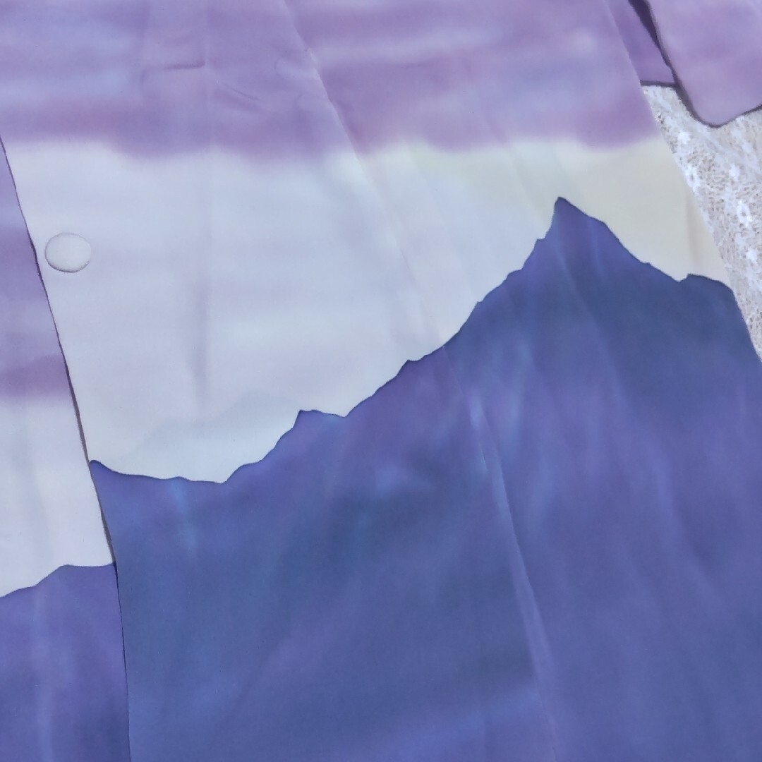 正絹　道行コート　絵羽模様　薄紫　山脈の夜明け レディースの水着/浴衣(その他)の商品写真