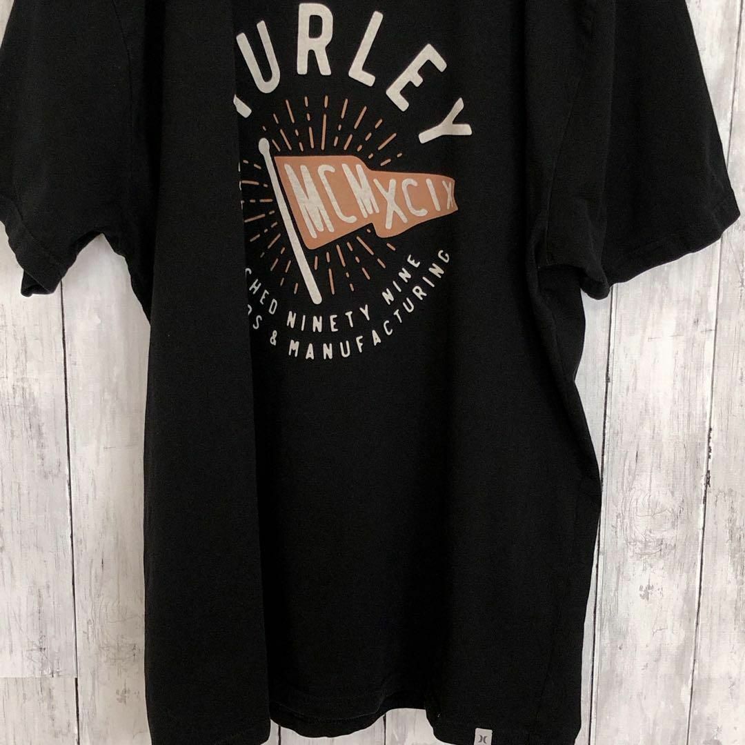Hurley(ハーレー)のHURLEYハーレー　半袖Ｔシャツ　サイズＸＬ　黒ブラック　メンズ　古着 メンズのトップス(Tシャツ/カットソー(半袖/袖なし))の商品写真