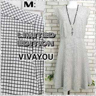 ビバユー(VIVAYOU)のM：ミディアム ワンピース／リミテッドエディション・ビバユー★極美品★ ホワイト(ひざ丈ワンピース)