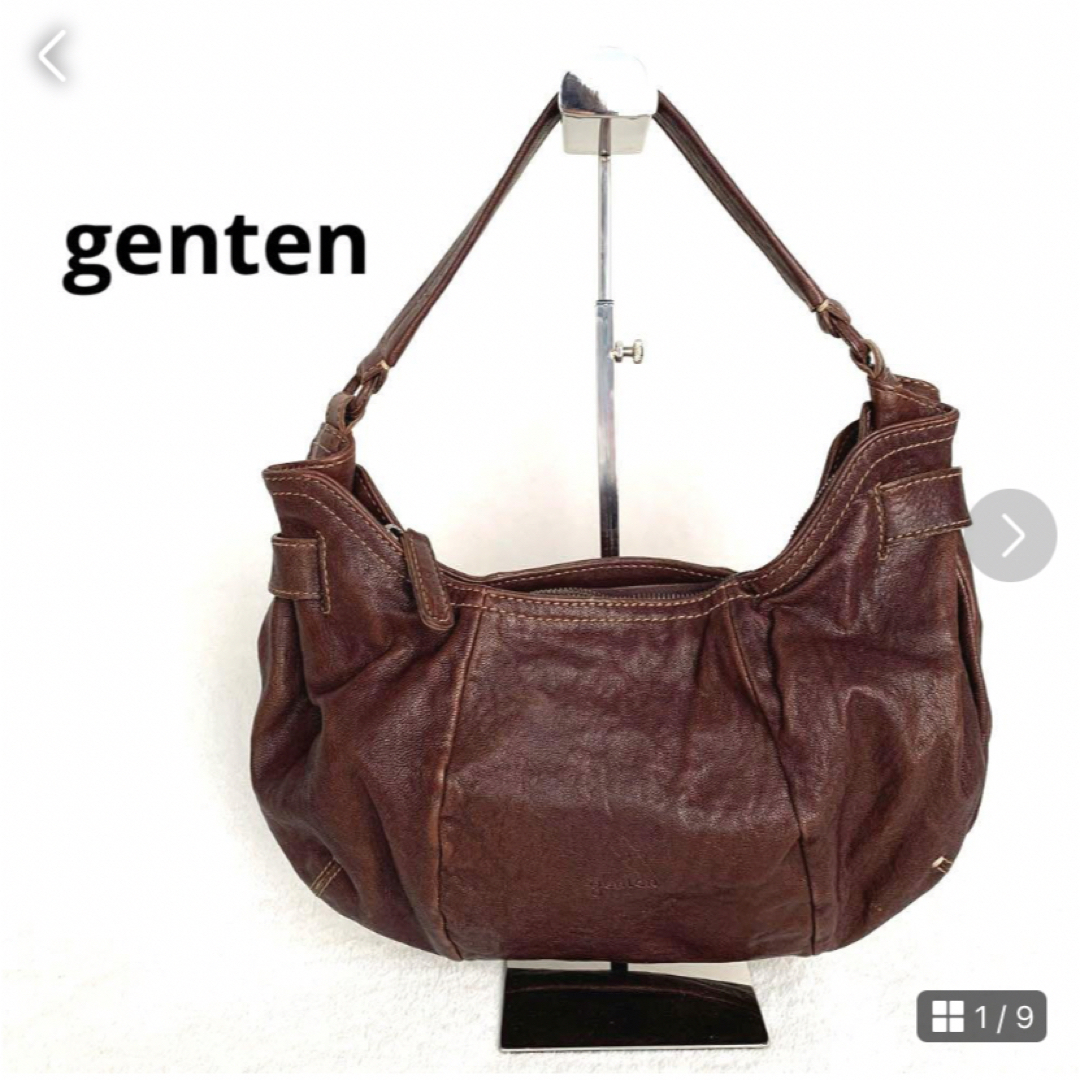 genten(ゲンテン)の【genten】NODI ショルダーバッグ ワンショルダー 羊革 ダークブラウン レディースのバッグ(ショルダーバッグ)の商品写真
