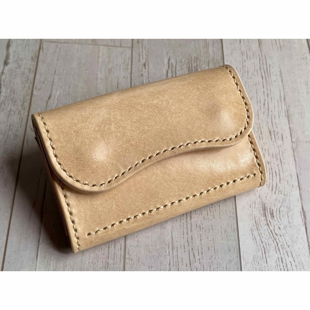 姫路ヌメのダブルフォックファスナー小型財布　4-29 メンズのファッション小物(折り財布)の商品写真