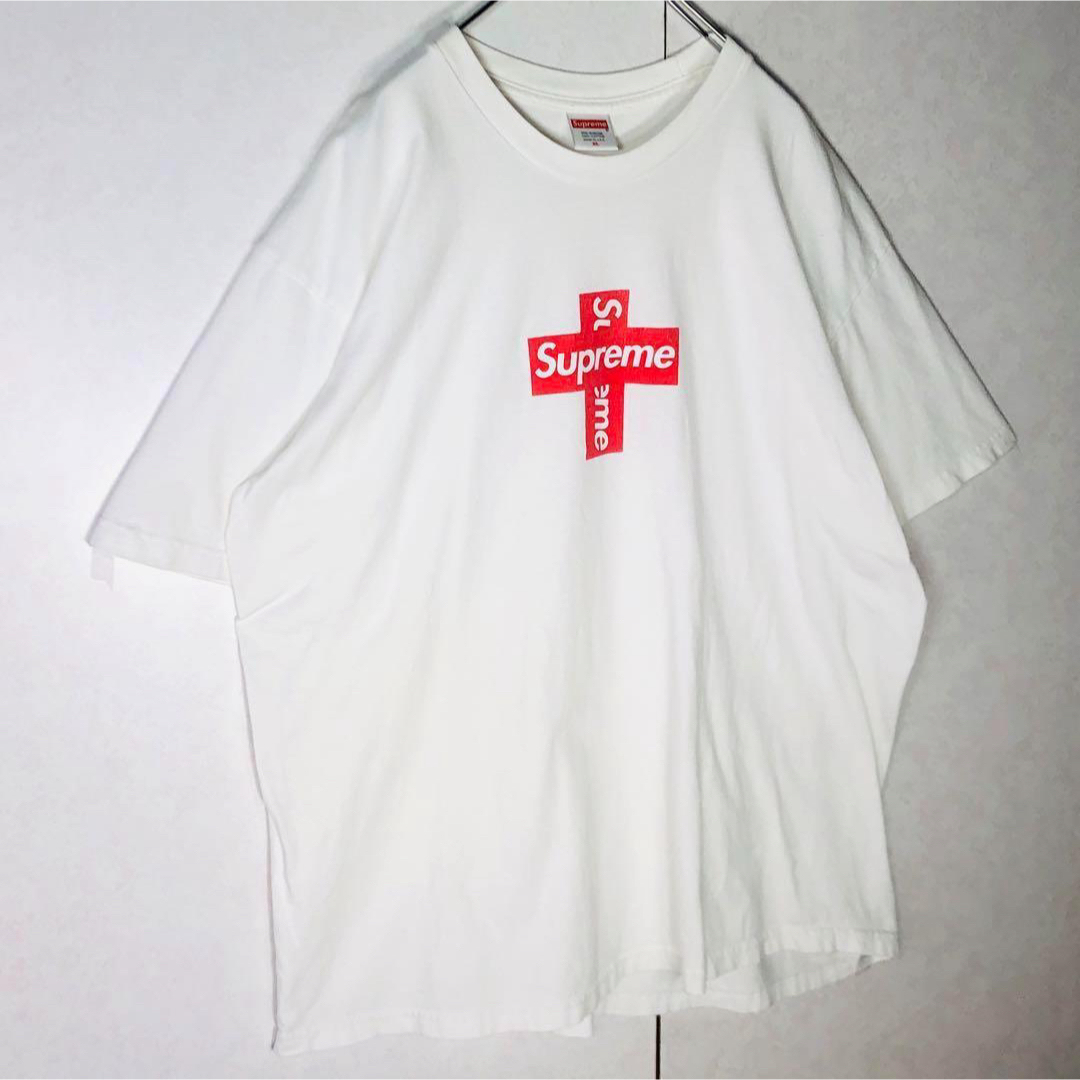 Supreme(シュプリーム)の【即完売】シュプリーム クロスボックスロゴ入り Tシャツ XLサイズ ゆるだぼ メンズのトップス(Tシャツ/カットソー(半袖/袖なし))の商品写真