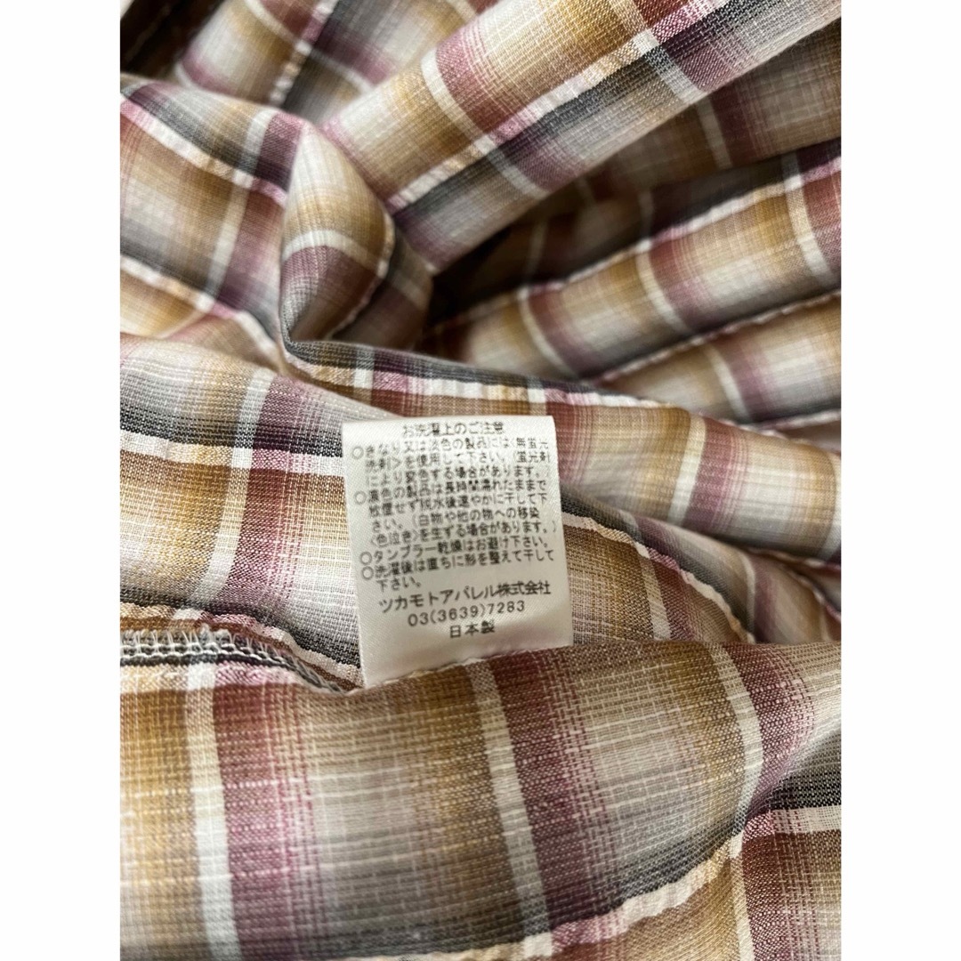 日本製　Baffone  長袖シャツ　チェック柄　サイズLL メンズ メンズのトップス(シャツ)の商品写真