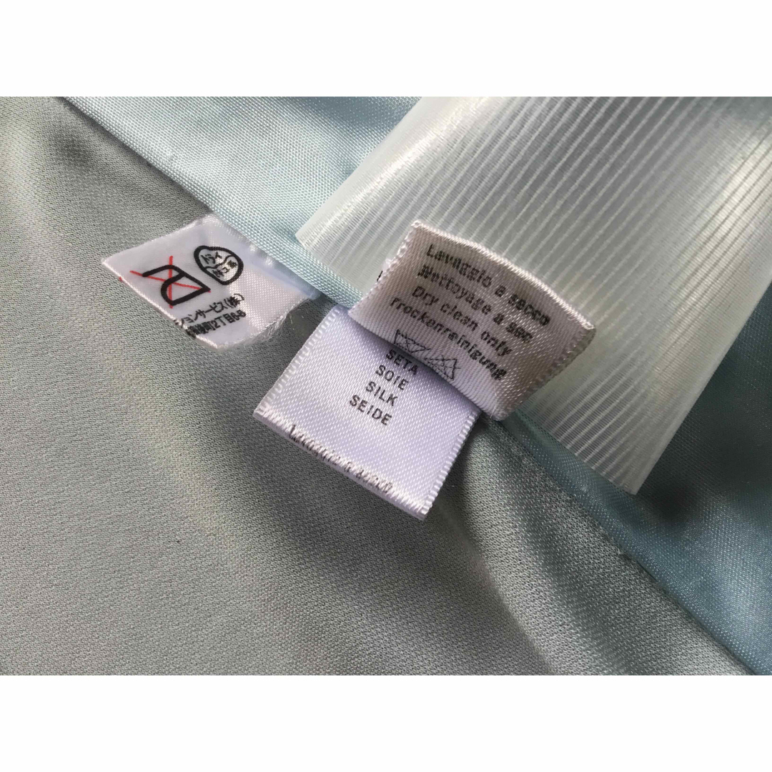 LEONARD(レオナール)のLEONARD  ニットジャケット　カラー水色　サイズ44 レディースのジャケット/アウター(テーラードジャケット)の商品写真