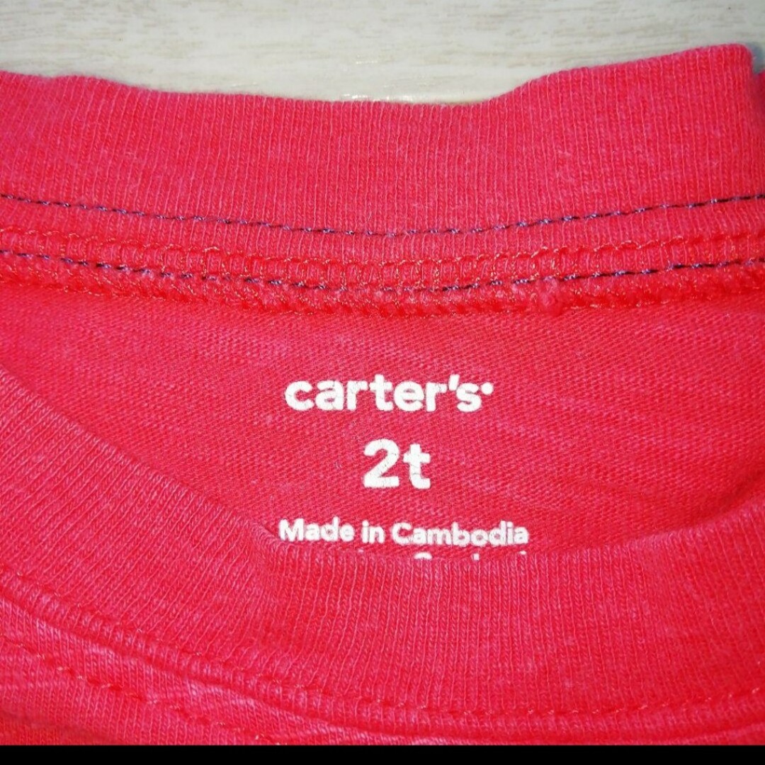 carter's(カーターズ)の夏　カーターズ　2T　80 90 Tシャツ　野球　半袖　Carter's　赤 キッズ/ベビー/マタニティのベビー服(~85cm)(Ｔシャツ)の商品写真