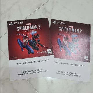 PS5 スパイダーマン２DLコード ２枚セット(家庭用ゲームソフト)