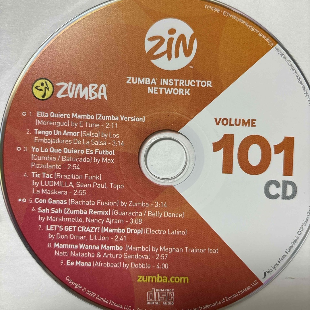 Zumba(ズンバ)のズンバ　ZIN101  CD エンタメ/ホビーのCD(その他)の商品写真