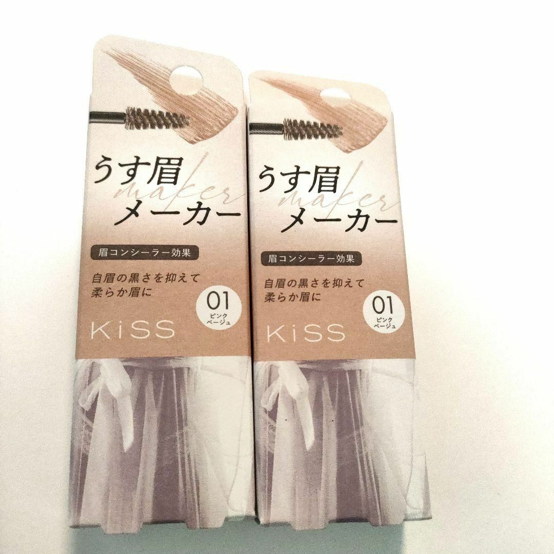 キス うす眉メーカー 6g （01 ピンクベージュ） 2個セット コスメ/美容のベースメイク/化粧品(眉マスカラ)の商品写真