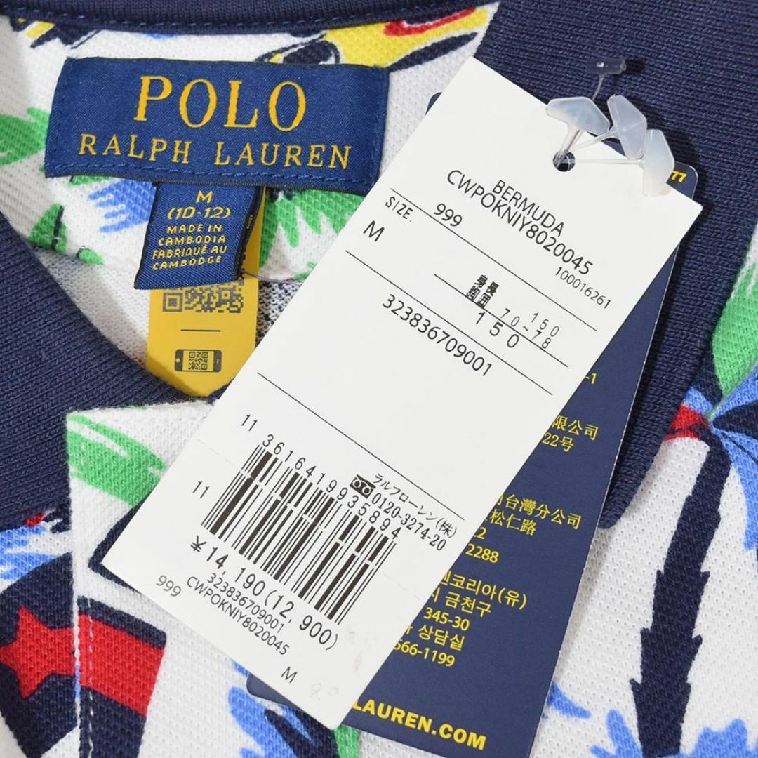 POLO RALPH LAUREN(ポロラルフローレン)の【未使用】 現行 ラルフローレン ポロベア 総柄 ポロシャツ 白 マリンリゾート レディースのトップス(ポロシャツ)の商品写真