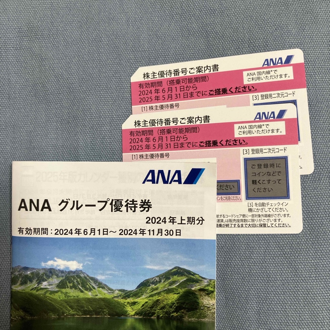 ANA(全日本空輸)(エーエヌエー(ゼンニッポンクウユ))のANA株主優待券2枚 チケットの乗車券/交通券(航空券)の商品写真