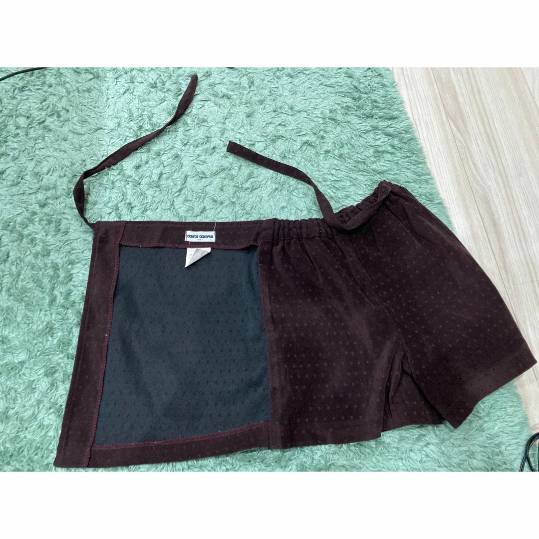 エプロン付きキュロットスカート キッズ/ベビー/マタニティのキッズ服女の子用(90cm~)(スカート)の商品写真