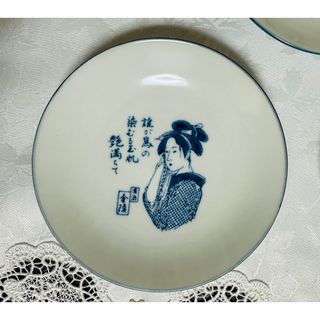 アリタヤキ(有田焼)の【レア　レトロ　非売品】UKIYO-E（浮世絵）　皿　金陵　プレート　銘々皿(ノベルティグッズ)