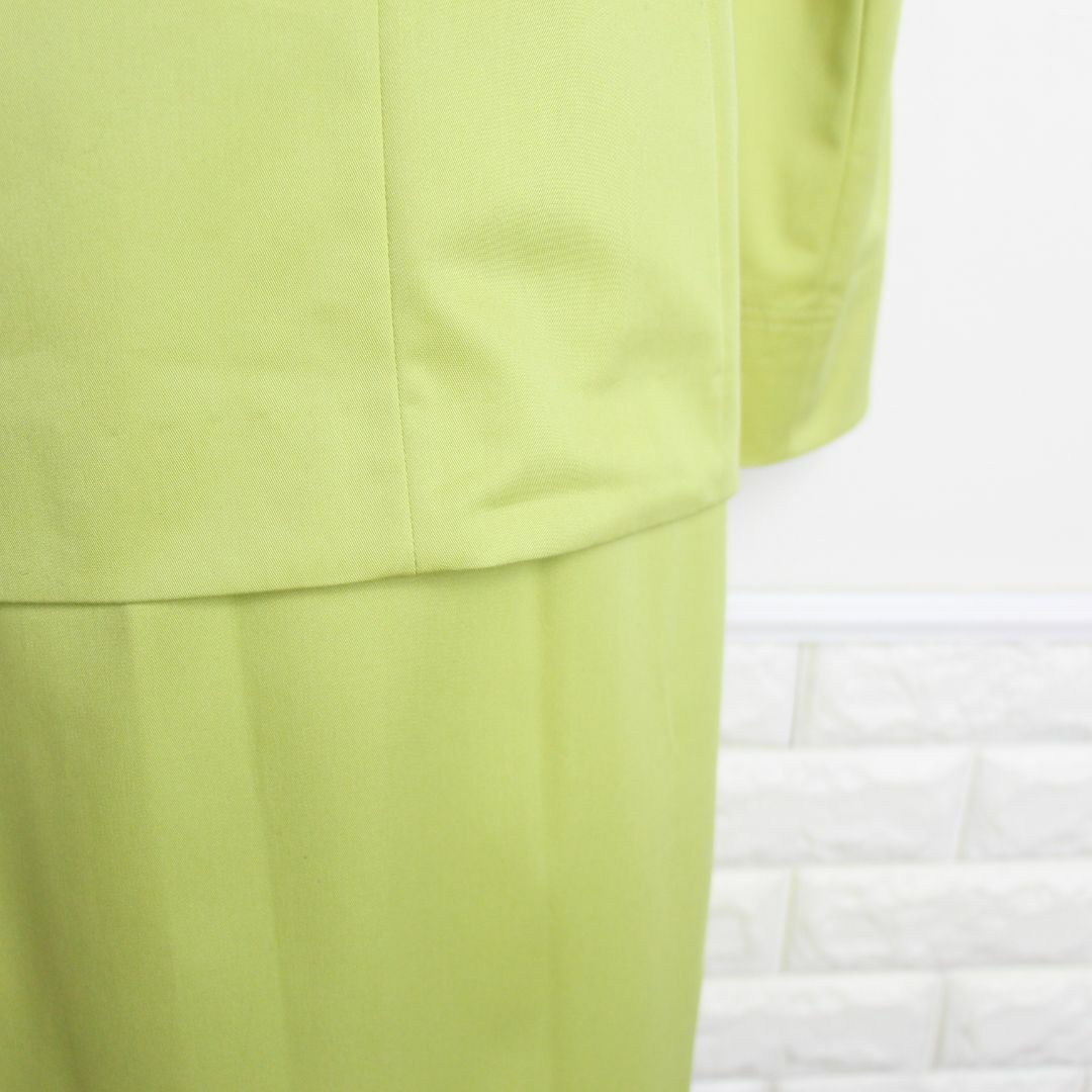 leilian(レリアン)のレリアン　スカートスーツ　比翼ジャケット　9　M グリーン　緑 レディースのフォーマル/ドレス(スーツ)の商品写真