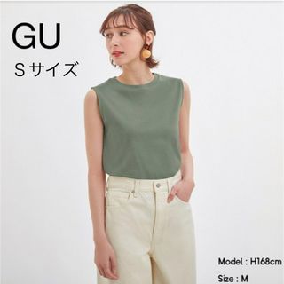 ジーユー(GU)のGU ジーユー スムーススリーブレスT タンクトップ ノースリーブ(Tシャツ(半袖/袖なし))