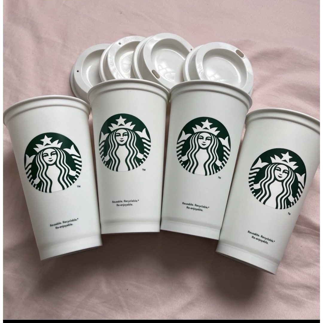 Starbucks(スターバックス)のスタバ スターバックスリユーザブルカップ　473mL 4個 レディースのファッション小物(その他)の商品写真