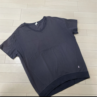 ★レディース　USAコットンTシャツ　チャコールブラック　Lサイズ(Tシャツ(半袖/袖なし))