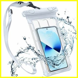 【色:ホワイト】防水ケース スマホ 防水バック【2023強化版＆両面高機能】アイ(その他)