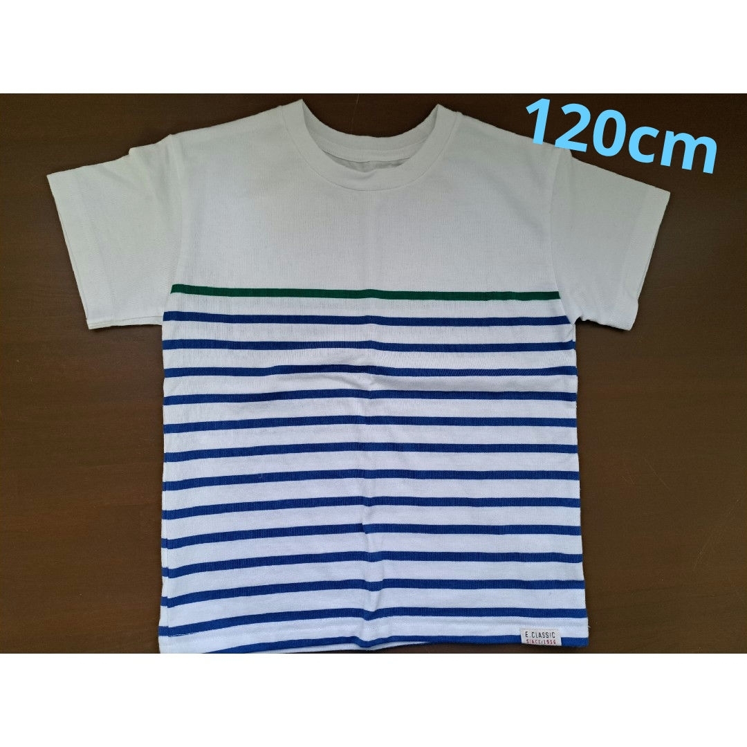 西松屋(ニシマツヤ)の男の子 半袖 Tシャツ ボーダー 120㎝ キッズ/ベビー/マタニティのキッズ服男の子用(90cm~)(Tシャツ/カットソー)の商品写真