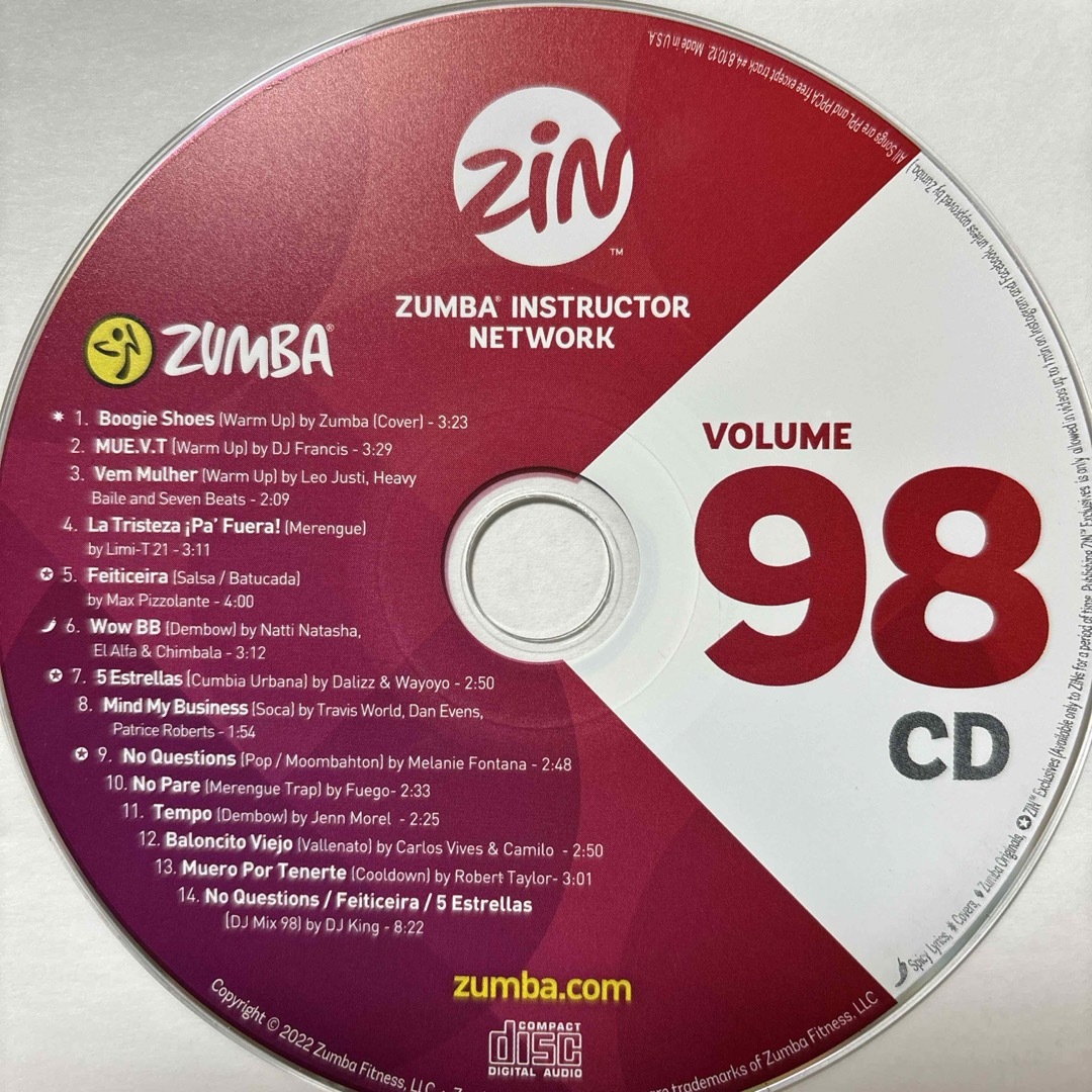 Zumba(ズンバ)のズンバ　ZIN98  DVD エンタメ/ホビーのDVD/ブルーレイ(その他)の商品写真