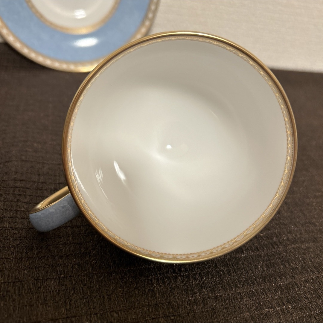 WEDGWOOD(ウェッジウッド)のウェッジウッド　ユーランダー　パウダーペールブルー　リー　カップ&ソーサー　ペア インテリア/住まい/日用品のキッチン/食器(グラス/カップ)の商品写真