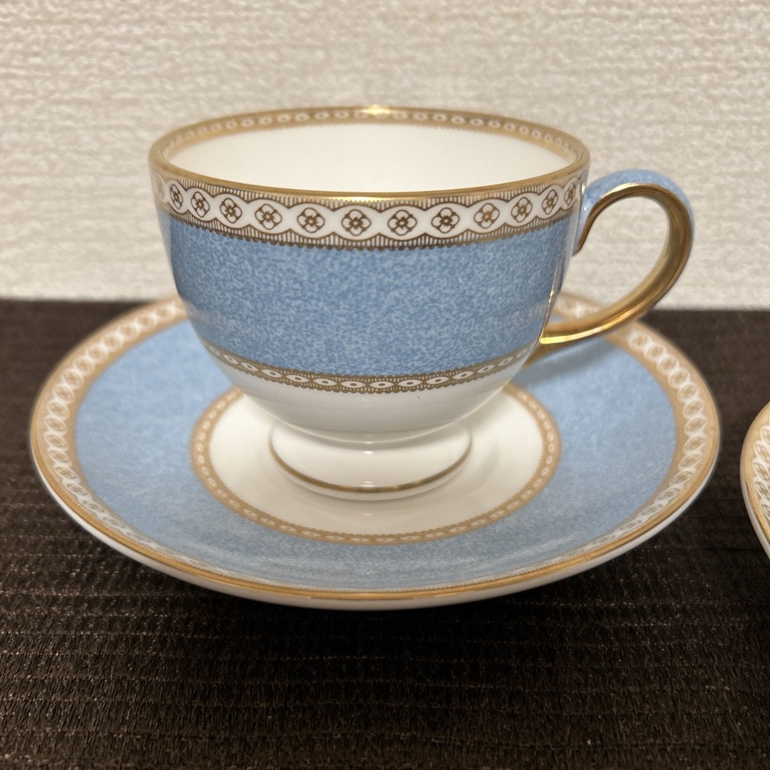 WEDGWOOD(ウェッジウッド)のウェッジウッド　ユーランダー　パウダーペールブルー　リー　カップ&ソーサー　ペア インテリア/住まい/日用品のキッチン/食器(グラス/カップ)の商品写真