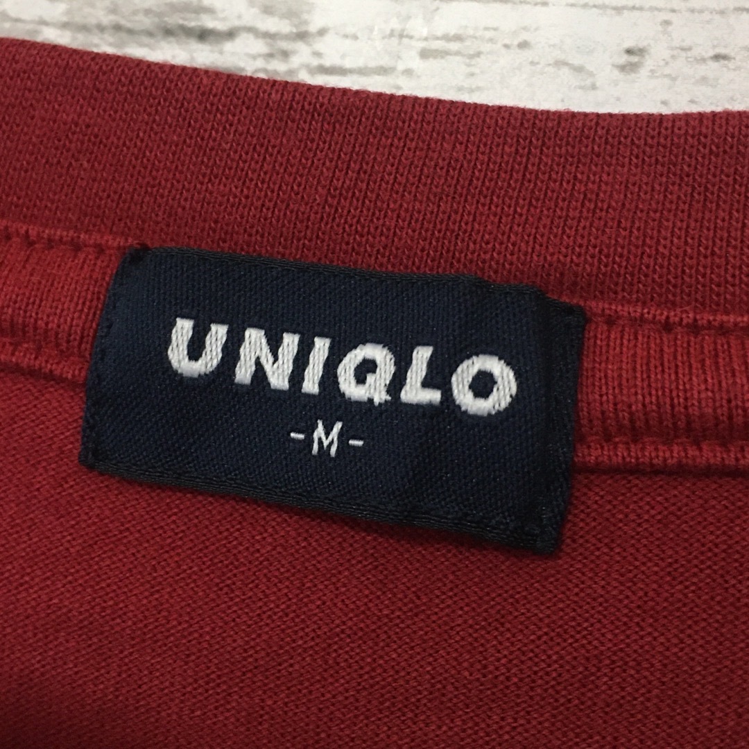 UNIQLO(ユニクロ)の【オールド】ユニクロ UNIQLO Tシャツ ロンT 赤 M 長袖 メンズのトップス(Tシャツ/カットソー(七分/長袖))の商品写真
